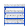Blue powder-coated 4 tier storage rack with 500kg UDL per shelf – 1770x2000x600mm