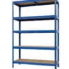 Extra-wide blue 5 tier shelving unit with 250kg capacity per shelf – 1800x1200x600mm