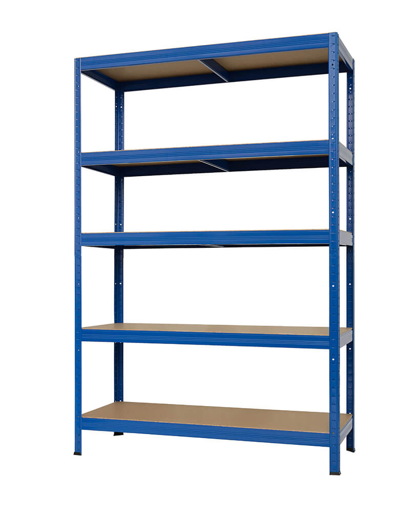 Extra-wide blue 5 tier shelving unit with 250kg capacity per shelf – 1800x1200x600mm
