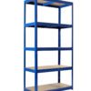 Heavy-duty blue shelving unit with 5 tiers and 250kg UDL per shelf – 1800x900x600mm