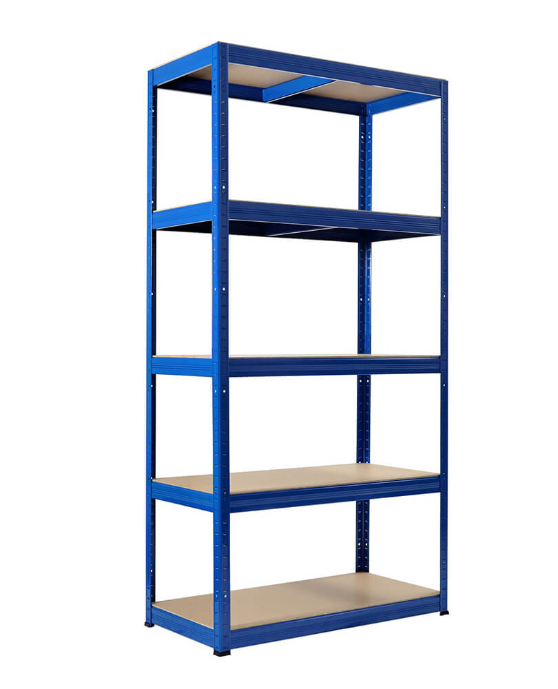 Heavy-duty blue shelving unit with 5 tiers and 250kg UDL per shelf – 1800x900x600mm