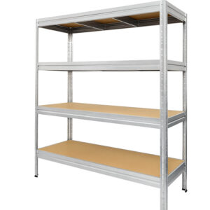Galvanised 4 tier industrial rack with 600kg per shelf load capacity – 1770x1600x600mm