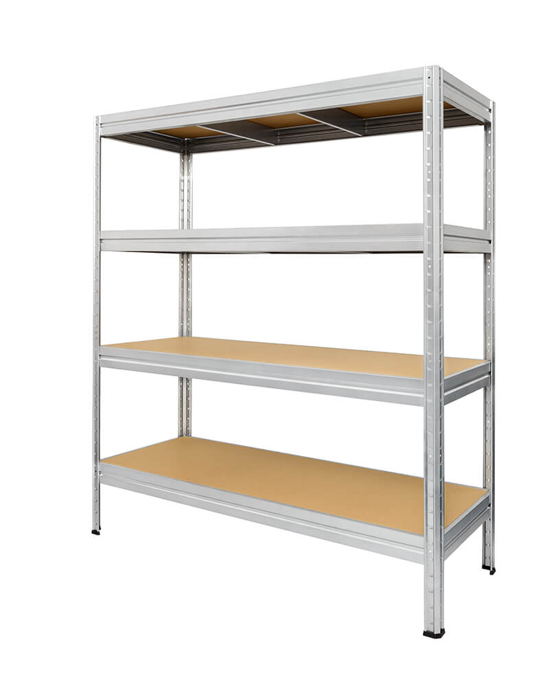 Galvanised 4 tier industrial rack with 600kg per shelf load capacity – 1770x1600x600mm
