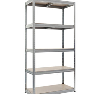 Galvanised 5 tier shelving unit with 175kg capacity per shelf – 1800x900x450mm