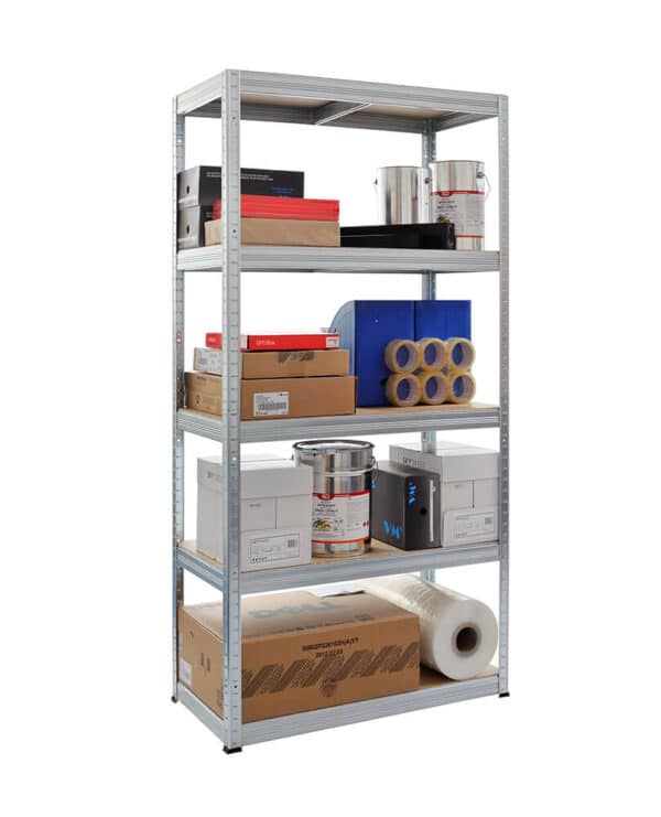 Galvanised 5 tier shelving unit with 175kg capacity per shelf – 1800x900x450mm